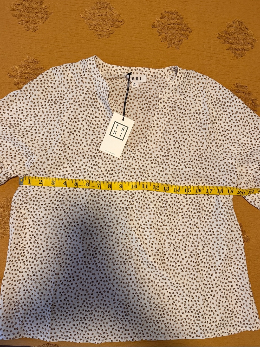 THML Cream Blouse with Brown Dot Print - Picture 4 of 7